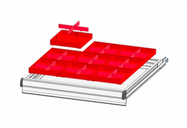 Boxen - Set Kunststoffeinteilungen (27x27, v50)