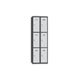 Budget-Line Fächerschrank mit 3 Fächern übereinander - 6 Türen