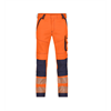 DASSY® ARUBA, Stretch-Warnschutzhose neonorange/dunkelblau - Gr. 46