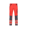 DASSY® ARUBA, Stretch-Warnschutzhose neonrot/zementgrau - Gr. 44