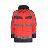 DASSY® ATLANTIS, Warnschutz Regenparka neonrot/zementgrau - Gr. 4XL