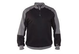 DASSY® BASIEL Sweatshirt mit Stehkragen, schwarz/zementgrau - Gr. L