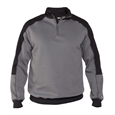 DASSY® BASIEL Sweatshirt mit Stehkragen, zementgrau/schwarz - Gr. 4XL