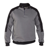 DASSY® BASIEL Sweatshirt mit Stehkragen, zementgrau/schwarz - Gr. L