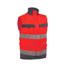 DASSY® BILBAO, Warnschutz-Weste neonrot/zementgrau - Gr. 3XL