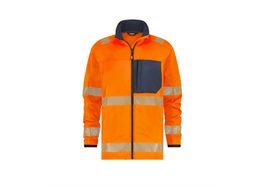 DASSY® CAMDEN, Warnschutz Midlayerjacke neonorange/dunkelblau - Gr. 3XL