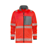 DASSY® CAMDEN, Warnschutz Midlayerjacke neonrot/zementgrau - Gr. L