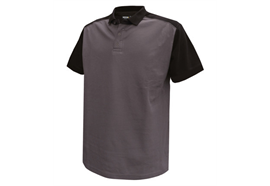 DASSY® CESAR, Poloshirt zementgrau/schwarz - Gr. 3XL