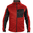 DASSY® CONVEX, Fleece-Jacke rot/schwarz - Gr. 4XL