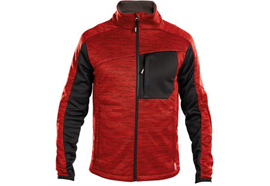 DASSY® CONVEX, Fleece-Jacke rot/schwarz - Gr. XL