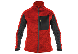 DASSY® CONVEX WOMEN, Midlayer-Jacke für Frauen, rot/schwarz - Gr. S