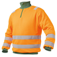 DASSY® DENVER, Warnschutz-Sweatshirt neonorange/flaschengrün - Gr. L