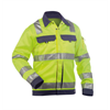 DASSY® DUSSELDORF, Warnschutz Arbeitsjacke neongelb/dunkelblau - Gr. 4XL