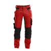 DASSY® DYNAX, Arbeitshose rot/schwarz - Gr. 42