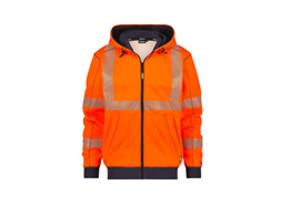 DASSY® EVANS, Warnschutz Kapuzensweatshirt neonorange/dunkelblau - Gr. XS