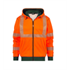 DASSY® EVANS, Warnschutz Kapuzensweatshirt neonorange/flaschengrün - Gr. XS