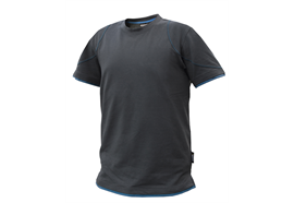 DASSY® KINETIC, T-Shirt anthrazitgrau/azurblau - Gr. 3XL