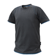 DASSY® KINETIC, T-Shirt anthrazitgrau/azurblau - Gr. XS