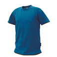 DASSY® KINETIC, T-Shirt azurblau/anthrazitgrau - Gr. 3XL
