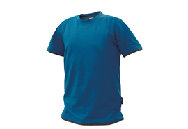 DASSY® KINETIC, T-Shirt azurblau/anthrazitgrau - Gr. XXL