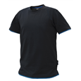 DASSY® KINETIC, T-Shirt schwarz/azurblau - Gr. 3XL