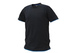 DASSY® KINETIC, T-Shirt schwarz/azurblau - Gr. 3XL