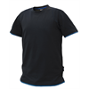 DASSY® KINETIC, T-Shirt schwarz/azurblau - Gr. XS