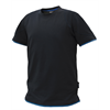 DASSY® KINETIC, T-Shirt schwarz/azurblau - Gr. XXL