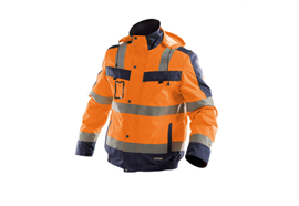 DASSY® LIMA, Warnschutz Winterjacke neonorange/dunkelblau - Gr. S