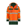 DASSY® LIMASOL, Warnschutz Parka neonorange/flaschengrün - Gr. M