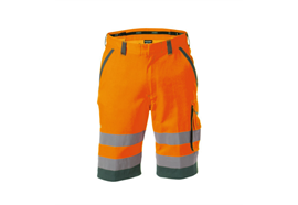 DASSY® LUCCA, Warnschutz-Short neonorange/flaschengrün - Gr. 42