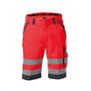 DASSY® LUCCA, Warnschutz-Short neonrot/zementgrau - Gr. 42