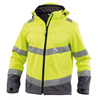 DASSY® MALAGA, Warnschutz Softshell-Jacke neongelb/zementgrau - Gr. L