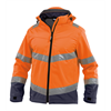 DASSY® MALAGA, Warnschutz Softshell-Jacke neonorange/dunkelblau - Gr. 3XL