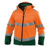 DASSY® MALAGA, Warnschutz Softshell-Jacke neonorange/flaschengrün - Gr. 3XL