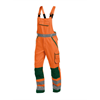 DASSY® MALMEDY, Warnschutz-Latzhose neonorange/flaschengrün - Gr. 42