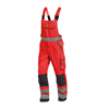 DASSY® MALMEDY, Warnschutz-Latzhose neonrot/zementgrau - Gr. 42