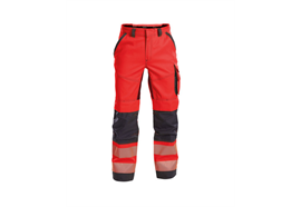 DASSY® ODESSA, Warnschutzhose neonrot/zementgrau - Gr. 42