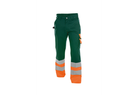 DASSY® OMAHA, Warnschutzhose flaschengrün/neonorange - Gr. 42