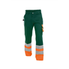 DASSY® OMAHA, Warnschutzhose flaschengrün/neonorange - Gr. 50