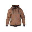 DASSY® PULSE, Sweatshirt-Jacke lehmbraun/anthrazitgrau - Gr. S