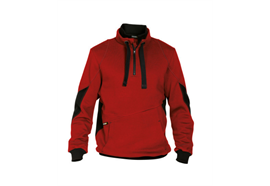 DASSY® STELLAR, Sweatshirt rot/schwarz - Gr. XXL
