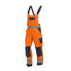 DASSY® TOULOUSE, Warnschutz-Latzhose neonorange/dunkelblau - Gr. 42