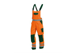 DASSY® TOULOUSE, Warnschutz-Latzhose neonorange/flaschengrün - Gr. 42