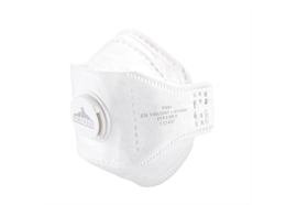 FFP3 Dolomit faltbare Feinstaubmaske mit Ventil weiss - 10 Stück
