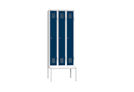 Garderobenschrank mit untergebauter Sitzbank – 3 Abteile