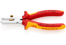 Knipex Abisolierzange mit Öffnungsfeder 160 mm, 1000 V
