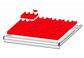 Mulden - Set Kunststoffeinteilungen (36x36, 3-teilig)