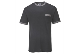 Portwest Texo Kontrast T-Shirt, schwarz